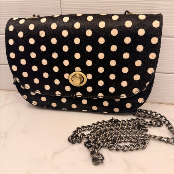 Anthropologie Polkadot Calf   Small Slim Bag - Picture 1 of 5